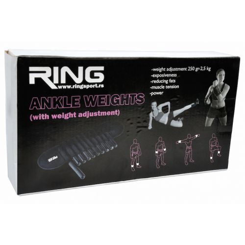 RING Utezi za zglobove sa čičkom (podesivi) 2x2.5kg - RX AW 3010