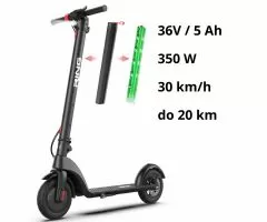 RING električni romobil sa izmjenjivom baterijom RX8-black