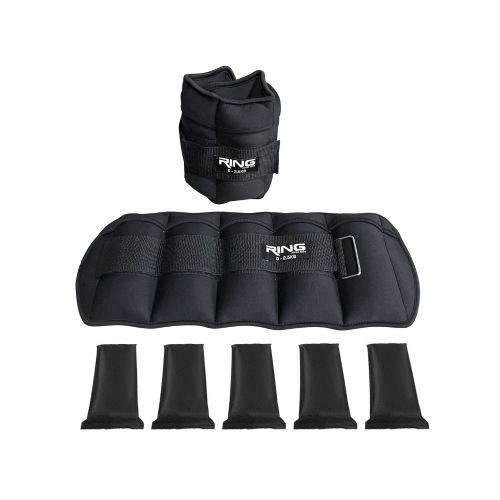 RING utezi s čičkom za zglobove, podesivi, 2 × 2,5 kg – RX LKW-1231