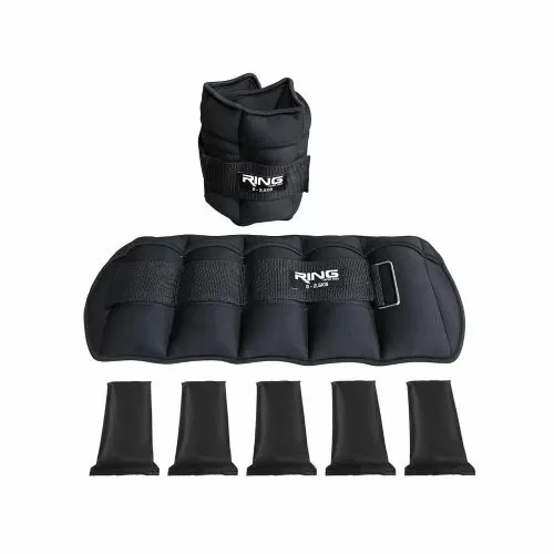 RING utezi s čičkom za zglobove, podesivi, 2 × 2,5 kg – RX LKW-1231