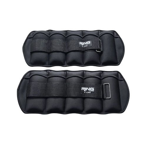 RING utezi s čičkom za zglobove, podesivi, 2 × 2,5 kg – RX LKW-1231