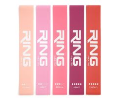 RING mini band set 5 pink (MINI BAND-SET 5 PINK XL+L+M+H+XH)-RX MINI BAND SET 5 PINK