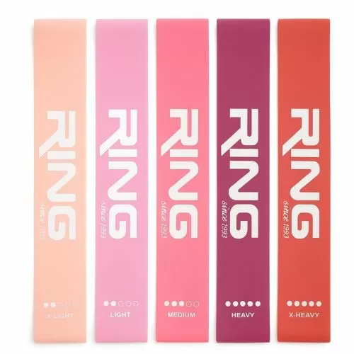 RING mini band set 5 pink (MINI BAND-SET 5 PINK XL+L+M+H+XH)-RX MINI BAND SET 5 PINK